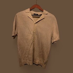 Jack & Jones PREMIUM
Woody Knit Polo in the color "White Pepper" / Beige